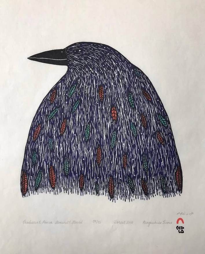 Iridescent Raven by Ningiukulu Teevee