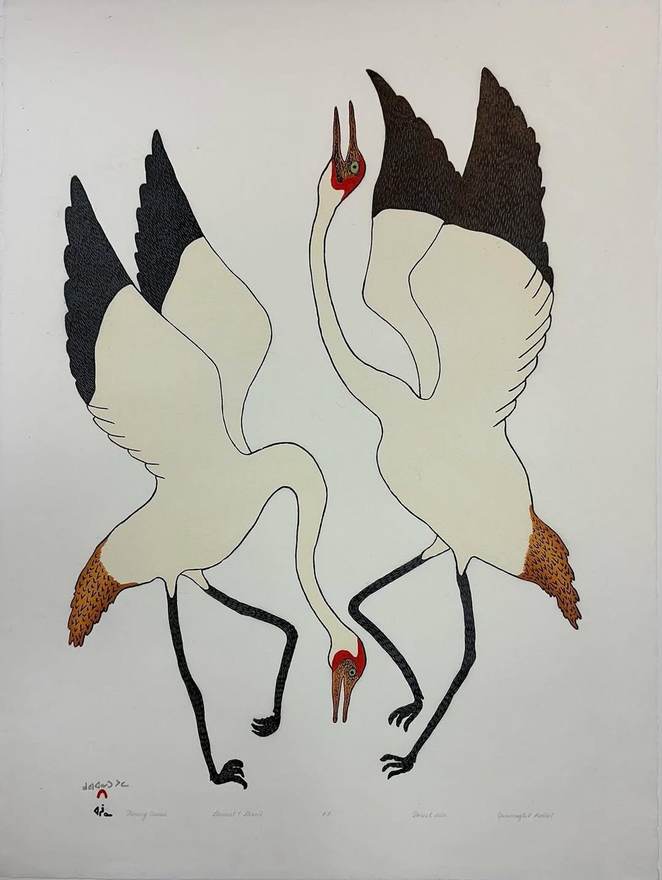 Dancing Cranes by Quvianaqtuk Pudlat