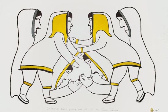 Two Shaman Helpers Greeting Each other Two Shaman Helpers Greeting Each other