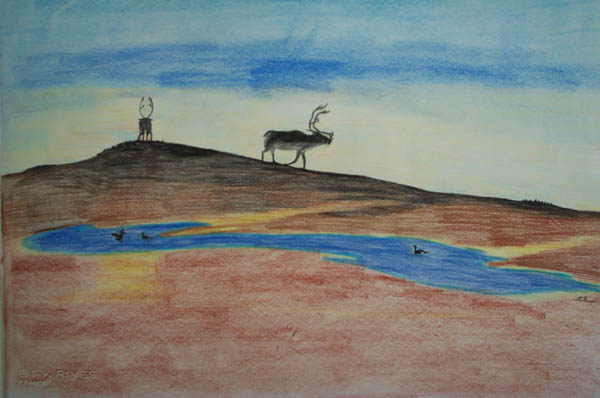Caribou on the Tundra